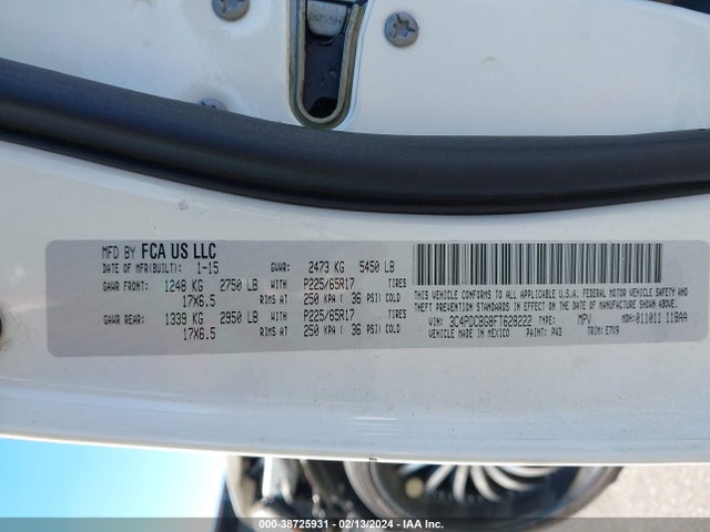 Dodge Journey Sxt 2015 3C4PDCBG8FT628222 Image 9