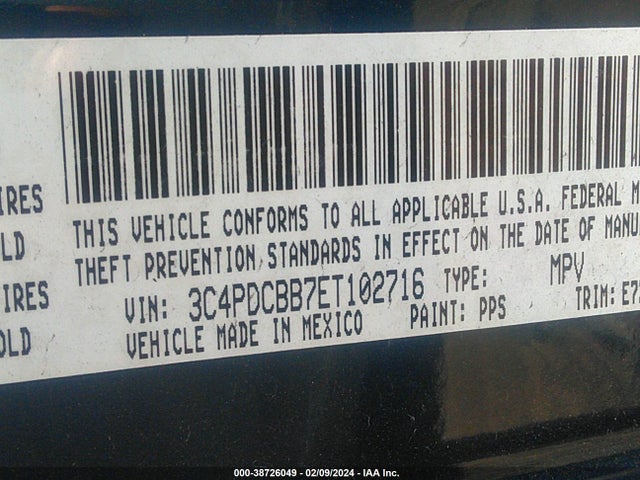 Dodge Journey Sxt 2014 3C4PDCBB7ET102716 Image 9