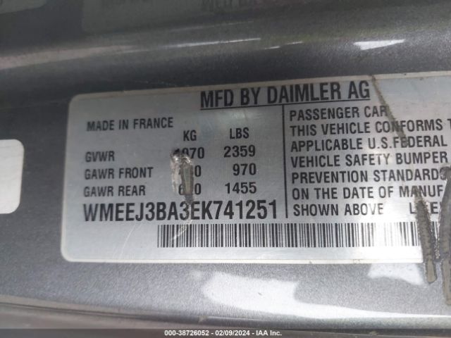 WMEEJ3BA3EK741251 Smart Fortwo Passion/pure