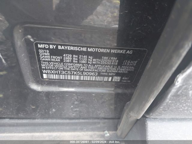 WBXHT3C57K5L90963 BMW X1 Xdrive28i