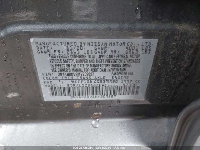 Nissan Sentra Sr Xtronic Cvt 2021 3N1AB8DV8MY209827 Image 9