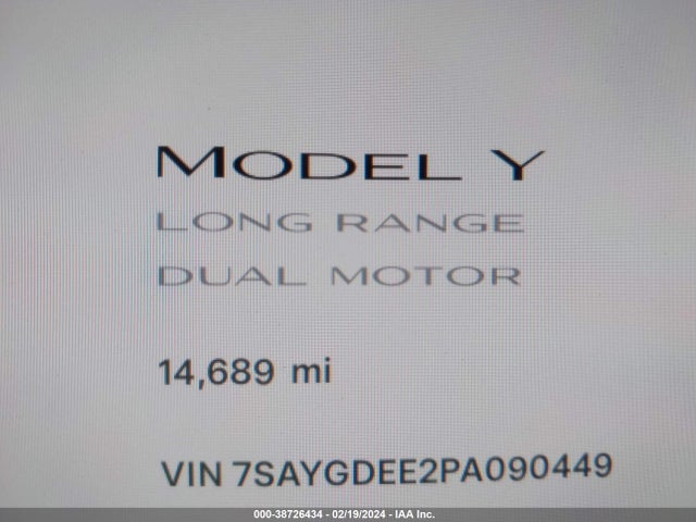Tesla Model Y 2023 7SAYGDEE2PA090449 Image 7
