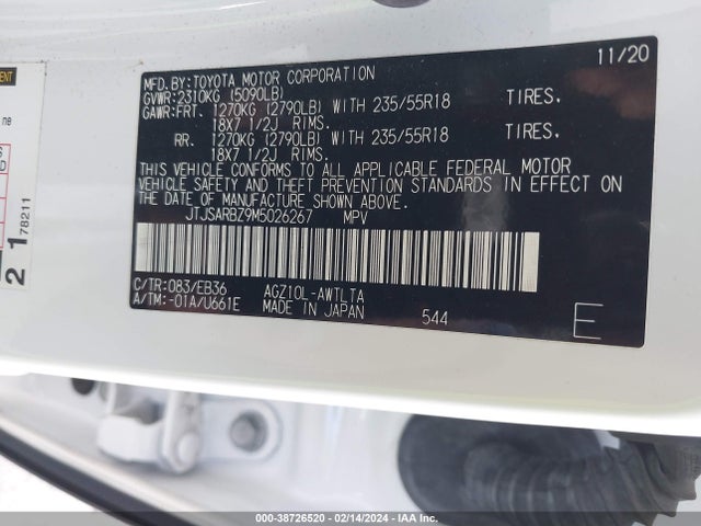 JTJSARBZ9M5026267 Lexus Nx 300 F Sport