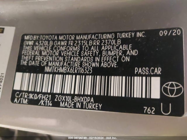 Toyota C-HR LE 2020 NMTKHMBX6LR116323 Image 9