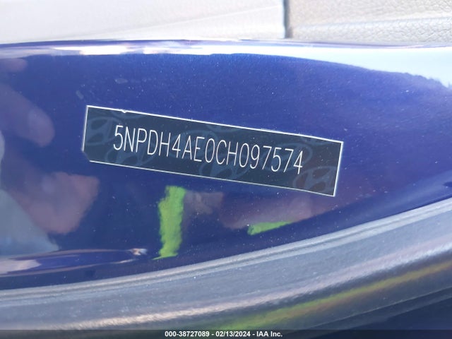 2012 HYUNDAI ELANTRA GLS VIN: 5NPDH4AE0CH097574