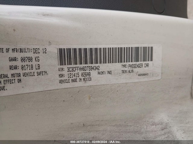 2013 FIAT 500 3C3CFFHH6DT594342 Photo 8