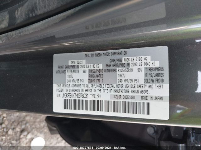 JM3KFBAY7M0378031 Mazda Cx-5 Grand Touring Reserve