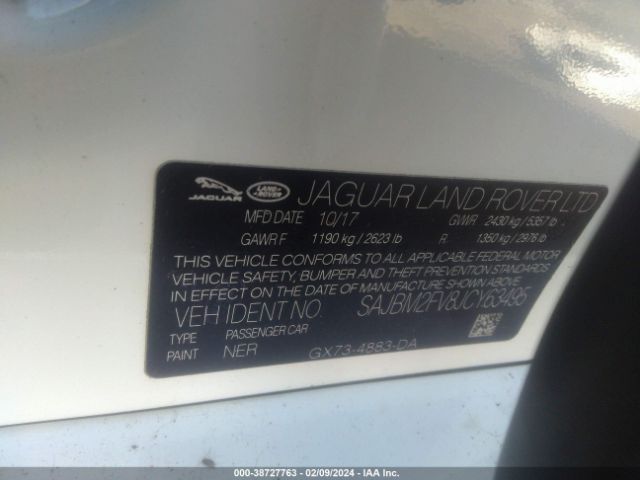 SAJBM2FV8JCY63495 Jaguar Xf S
