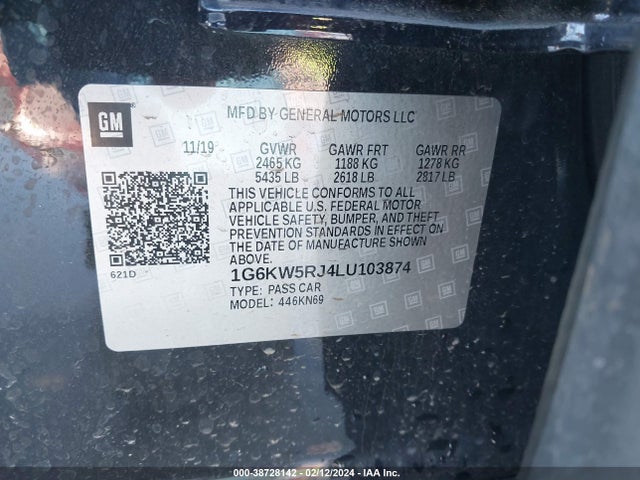2020 CADILLAC CT6-V 1G6KW5RJ4LU103874 Photo 8