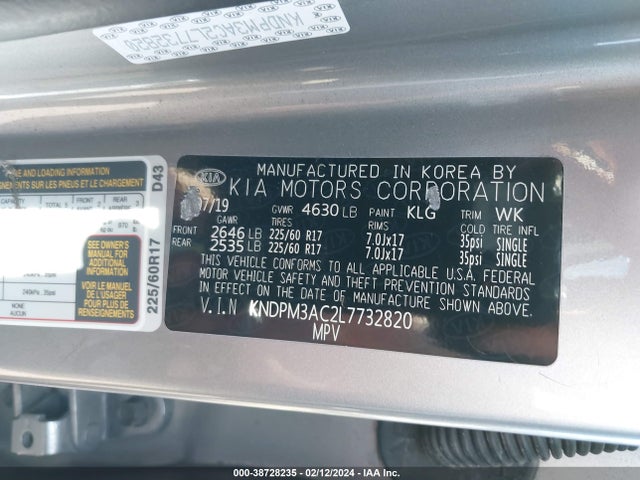 KIA Sportage Lx 2020 KNDPM3AC2L7732820 Image 9