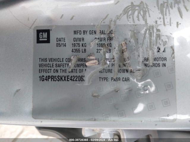 1G4PR5SKXE4220631 Buick Verano Convenience Group