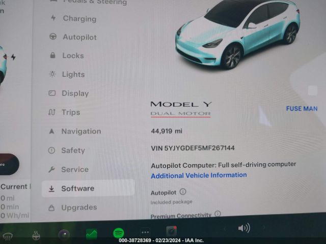 5YJYGDEF5MF267144 Tesla Model Y Performance Dual Motor All-wheel Drive