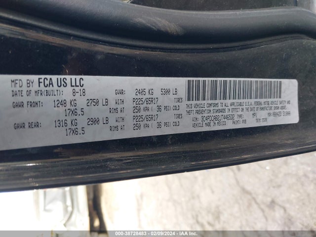 Dodge JOURNEY SE 2018 3C4PDCAB2JT446532 Image 9