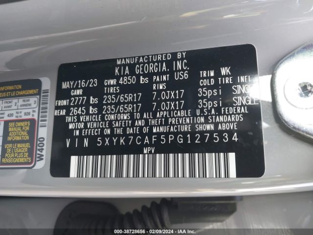 5XYK7CAF5PG127534 KIA Sportage X-pro Prestige