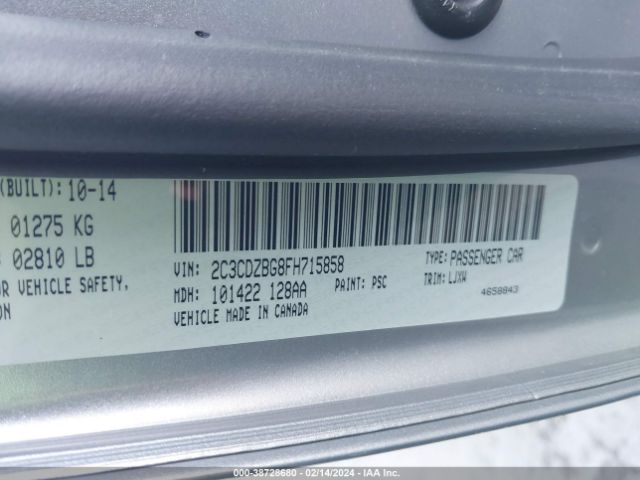 2C3CDZBG8FH715858 Dodge Challenger Sxt Plus