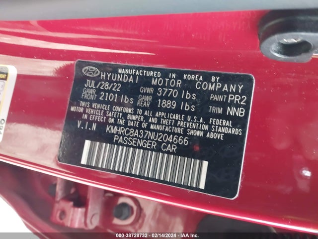 Hyundai Venue Limited 2022 KMHRC8A37NU204666 Image 9