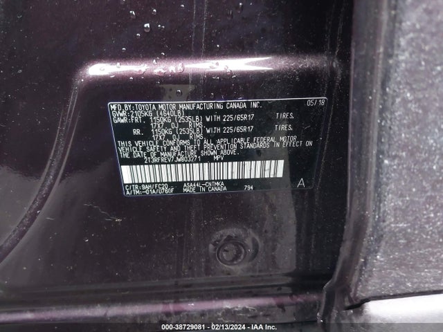 Toyota Rav4 Xle 2018 2T3RFREV7JW803271 Image 9