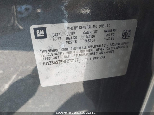 Chevrolet MALIBU LS 2017 1G1ZB5ST5HF272177 Image 9