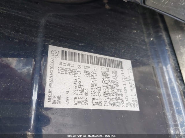Nissan Murano Sv Intelligent Awd 2023 5N1AZ2BS1PC131334 Image 9