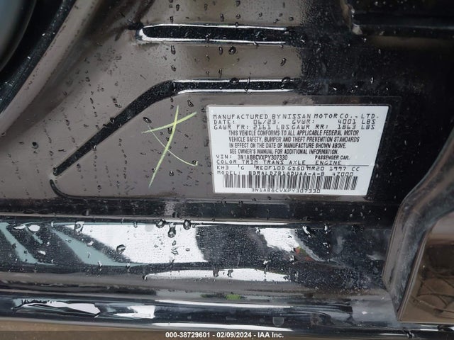 Nissan Sentra Sv Xtronic Cvt 2023 3N1AB8CVXPY307330 Image 9