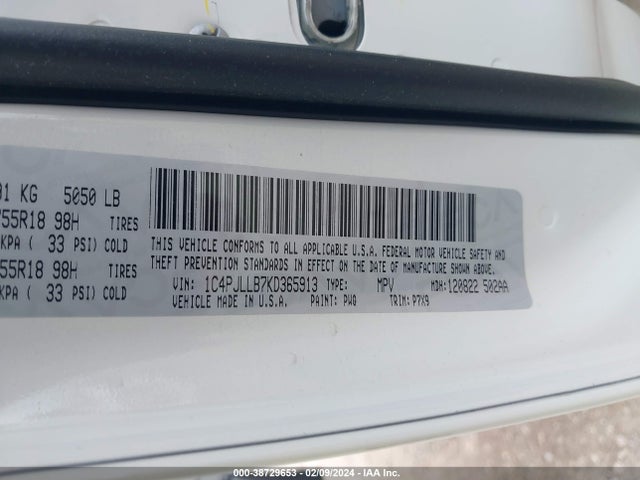 Jeep Cherokee Altitude Fwd 2019 1C4PJLLB7KD365913 Image 9