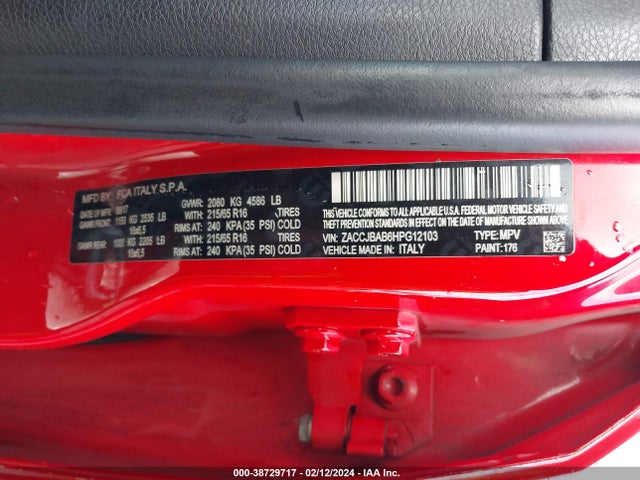ZACCJBAB6HPG12103 Jeep Renegade Sport 4x4