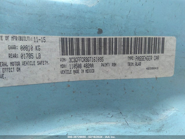 2016 FIAT 500 3C3CFFCR3GT161095 Photo 8