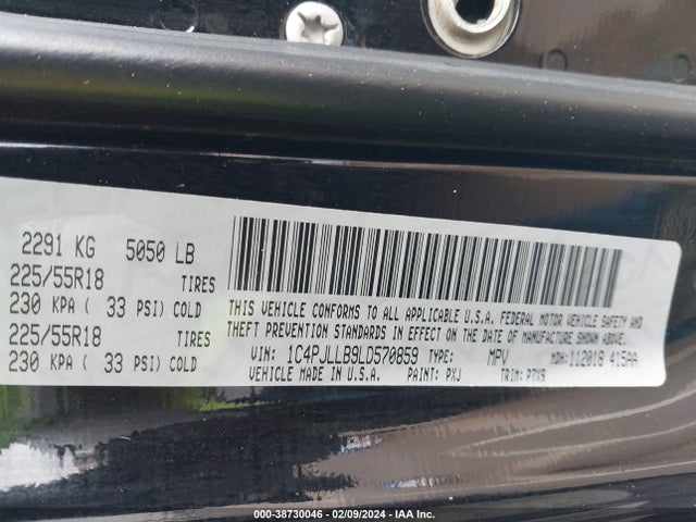 Jeep Cherokee Altitude Fwd 2020 1C4PJLLB9LD570859 Image 9