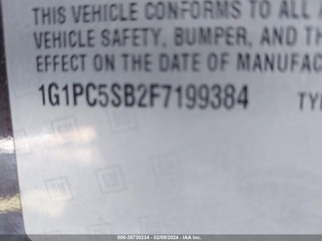 Chevrolet Cruze 1lt Auto 2015 1G1PC5SB2F7199384 Image 9
