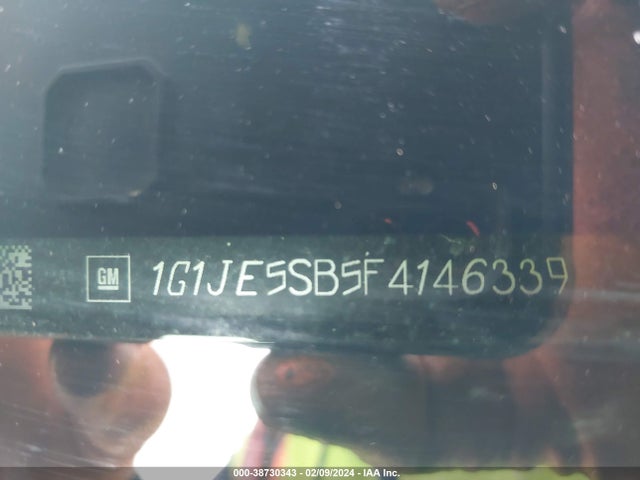 Chevrolet Sonic Ltz Auto 2015 1G1JE5SB5F4146339 Image 9