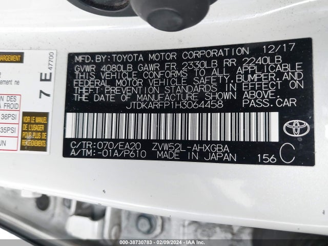 Toyota Prius Prime Advanced 2017 JTDKARFP1H3064458 Image 9