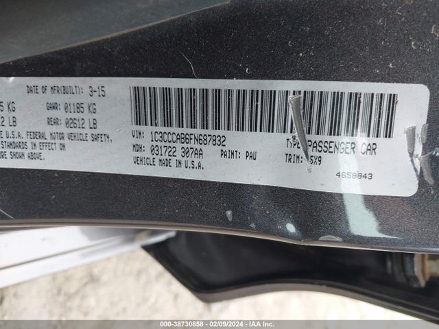 Chrysler 200 Limited 2015 1C3CCCAB6FN687832 Image 9