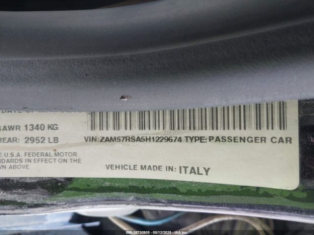 2017 MASERATI GHIBLI ZAM57RSA5H1229674 Photo 8