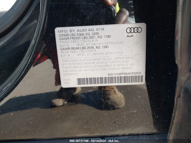 WA1LFAFP6EA076999 Audi Q5 2.0t Premium