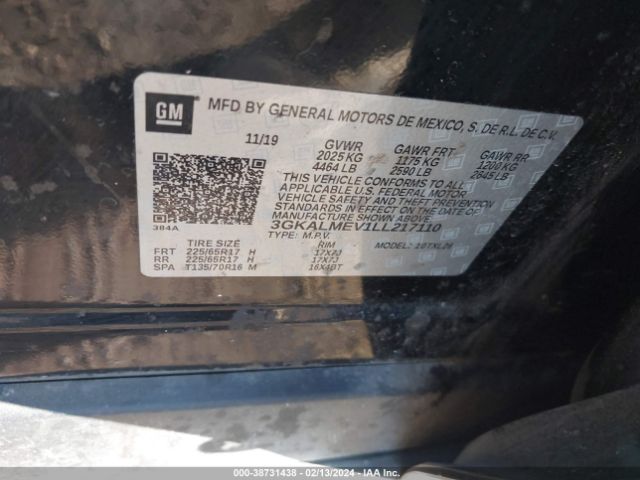 3GKALMEV1LL217110 GMC Terrain Fwd Sle