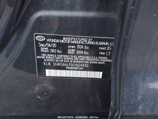 5NPD84LF9LH624890 Hyundai Elantra Value Edition