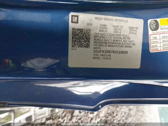 2019 CHEVROLET CAMARO 1G1FK1R67K0115630 Photo 8