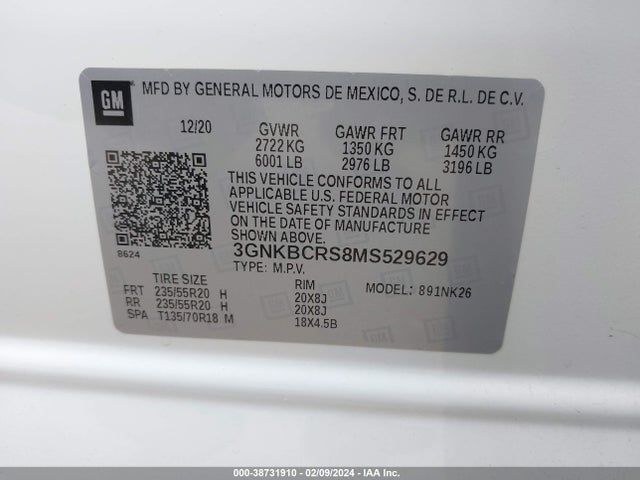 Chevrolet Blazer Fwd 2lt 2021 3GNKBCRS8MS529629 Image 9