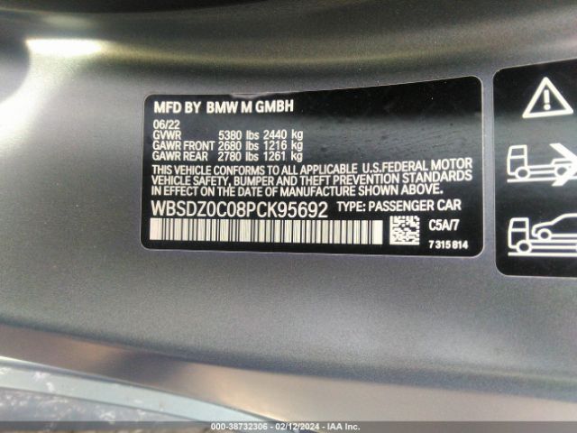 2023 BMW M8 CABRIOLET WBSDZ0C08PCK95692 Photo 8
