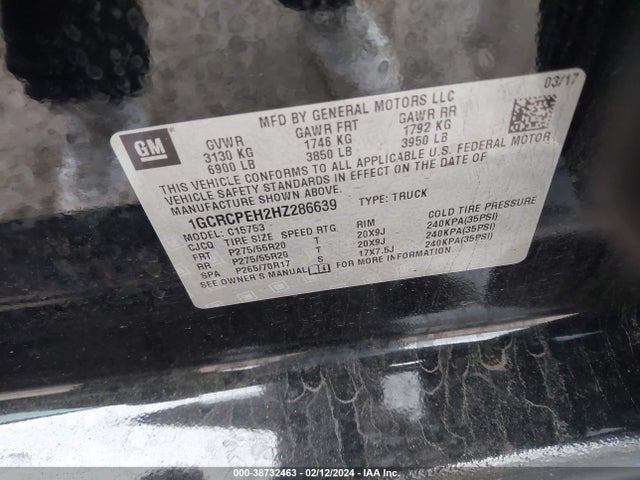 Chevrolet Silverado 1500 Custom 2017 1GCRCPEH2HZ286639 Image 9