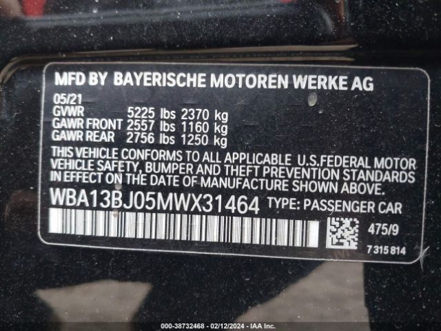 WBA13BJ05MWX31464 BMW 530i Xdrive