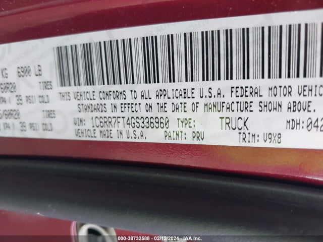 RAM 1500 Express 2016 1C6RR7FT4GS336960 Image 9
