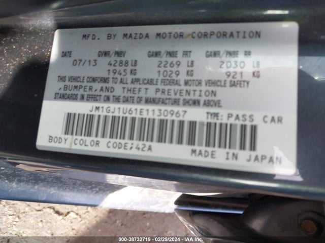JM1GJ1U61E1130967 Mazda Mazda6 I Sport