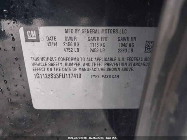 1G1125S33FU117410 Chevrolet Impala 2lt