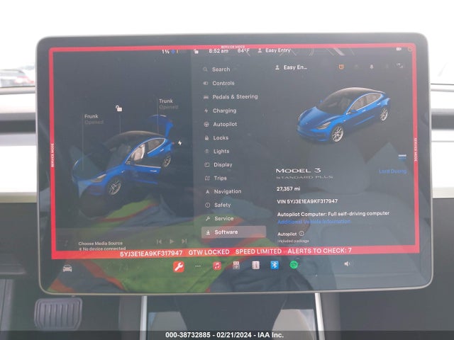 Tesla Model 3 Long Range/mid Range/standard Range/standard Range Plus 2019 5YJ3E1EA9KF317947 Image 7