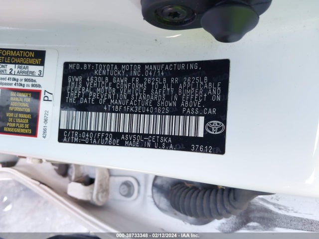 Toyota CAMRY SE 2014 4T1BF1FK3EU401625 Image 9