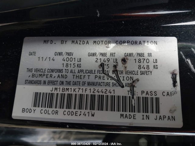 Mazda MAZDA3 2015 JM1BM1K71F1244241 Image 9