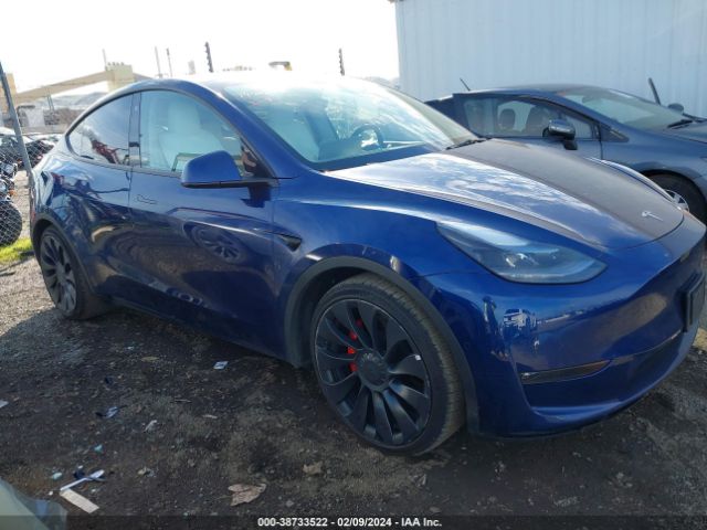 38733522 :رقم المزاد ، 7SAYGDEF3NF344288 vin ، 2022 Tesla Model Y Performance Dual Motor All-wheel Drive مزاد بيع