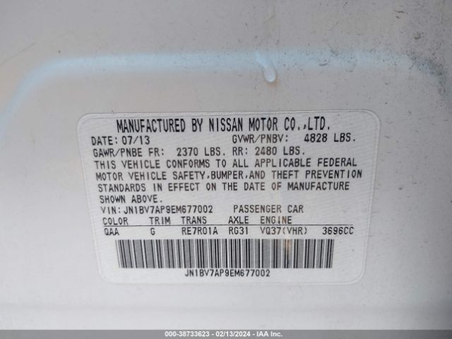 JN1BV7AP9EM677002 Infiniti Q50 Premium