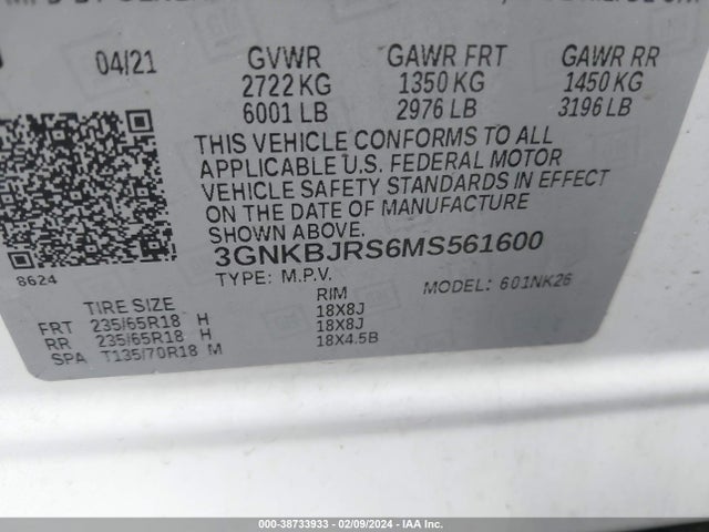 Chevrolet Blazer Awd 3lt 2021 3GNKBJRS6MS561600 Image 9